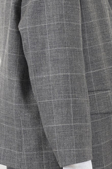 oversized sack jacket wool linen grey tm43oj02