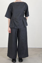 zorba top linen charcoal