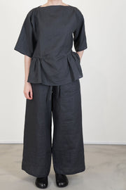 zorba top linen charcoal