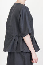 zorba top linen charcoal