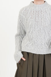 elouise sweater cashmere silk dust