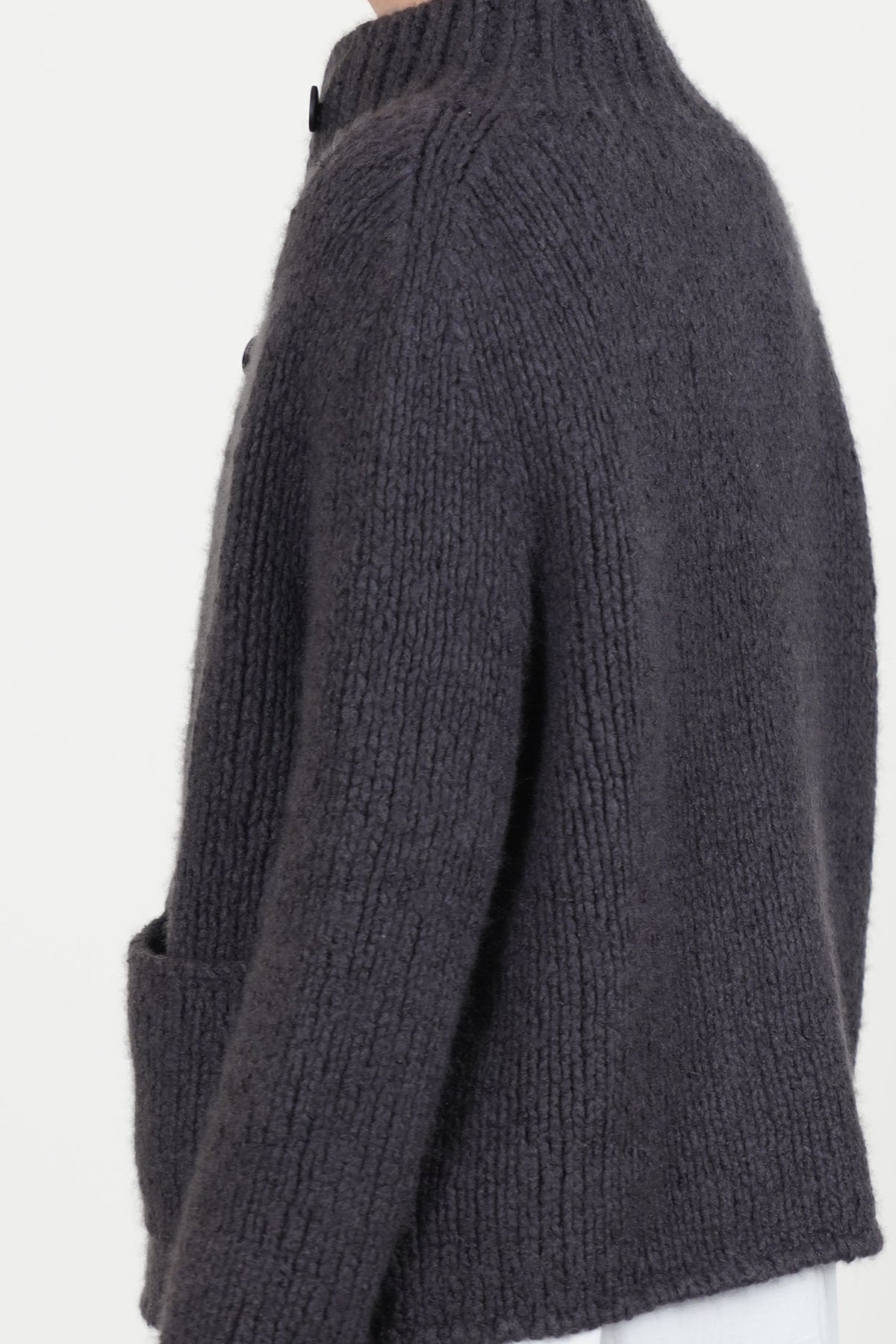 pina cardigan cashmere silk shadow/dark taupe