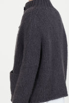 pina cardigan cashmere silk shadow/dark taupe