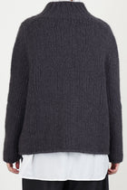 pina cardigan cashmere silk shadow/dark taupe