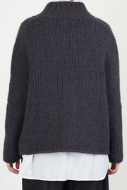 pina cardigan cashmere silk shadow/dark taupe