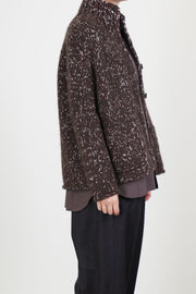 pine cardigan cashmere silk umbra/bordeaux/off-white