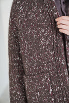 pine cardigan cashmere silk umbra/bordeaux/off-white