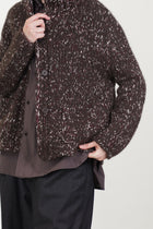 pine cardigan cashmere silk umbra/bordeaux/off-white