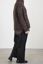 pine cardigan cashmere silk umbra/bordeaux/off-white