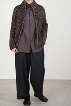 pine cardigan cashmere silk umbra/bordeaux/off-white