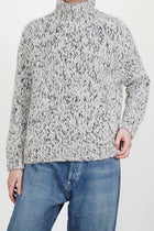 fina sweater cashmere silk storm/off-white/black