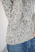 fina sweater cashmere silk storm/off-white/black