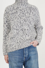 fina sweater cashmere silk storm/off-white/black