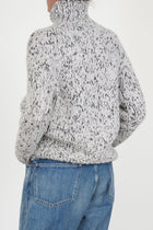 fina sweater cashmere silk storm/off-white/black