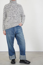fina sweater cashmere silk storm/off-white/black