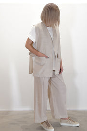 wd-097-h single pleat trousers hay
