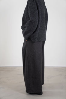 wd-115-cp woolen kassel trousers cacao pinstripe