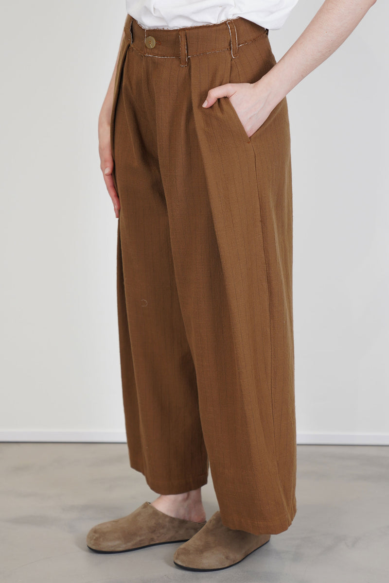 kassel trousers ochre pinstripe