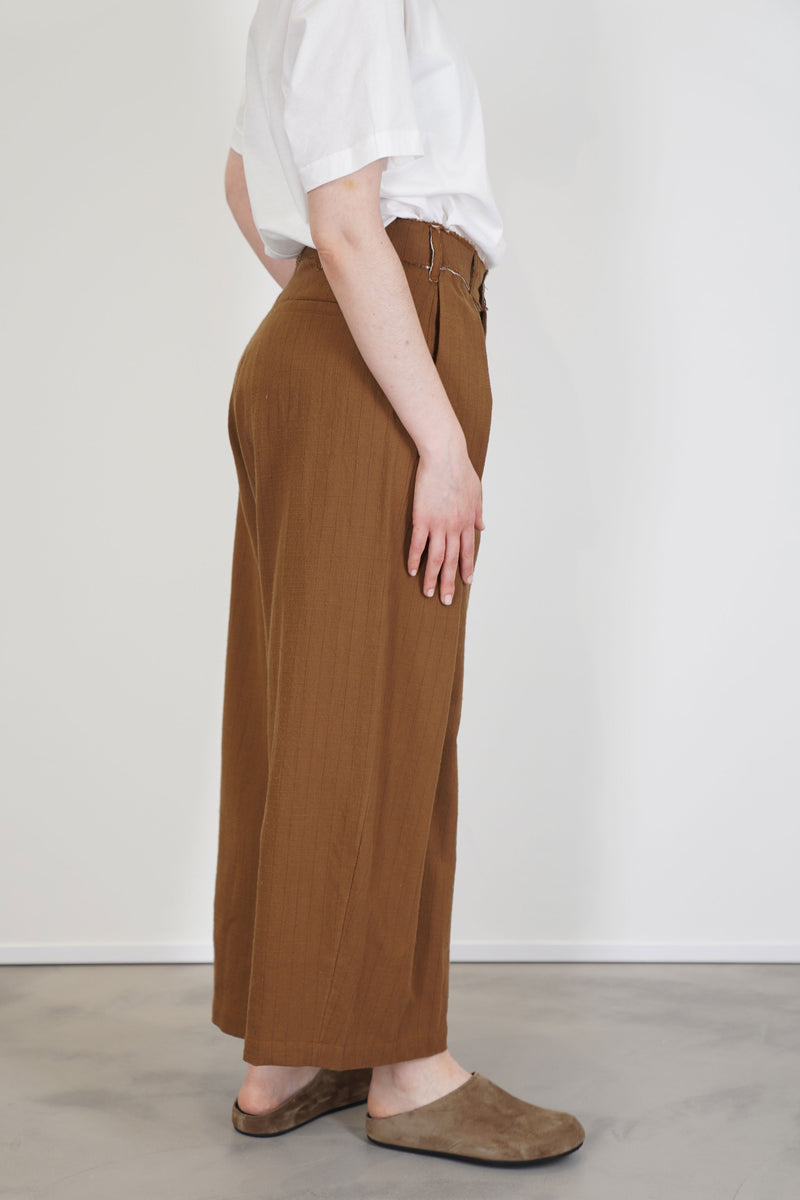 kassel trousers ochre pinstripe