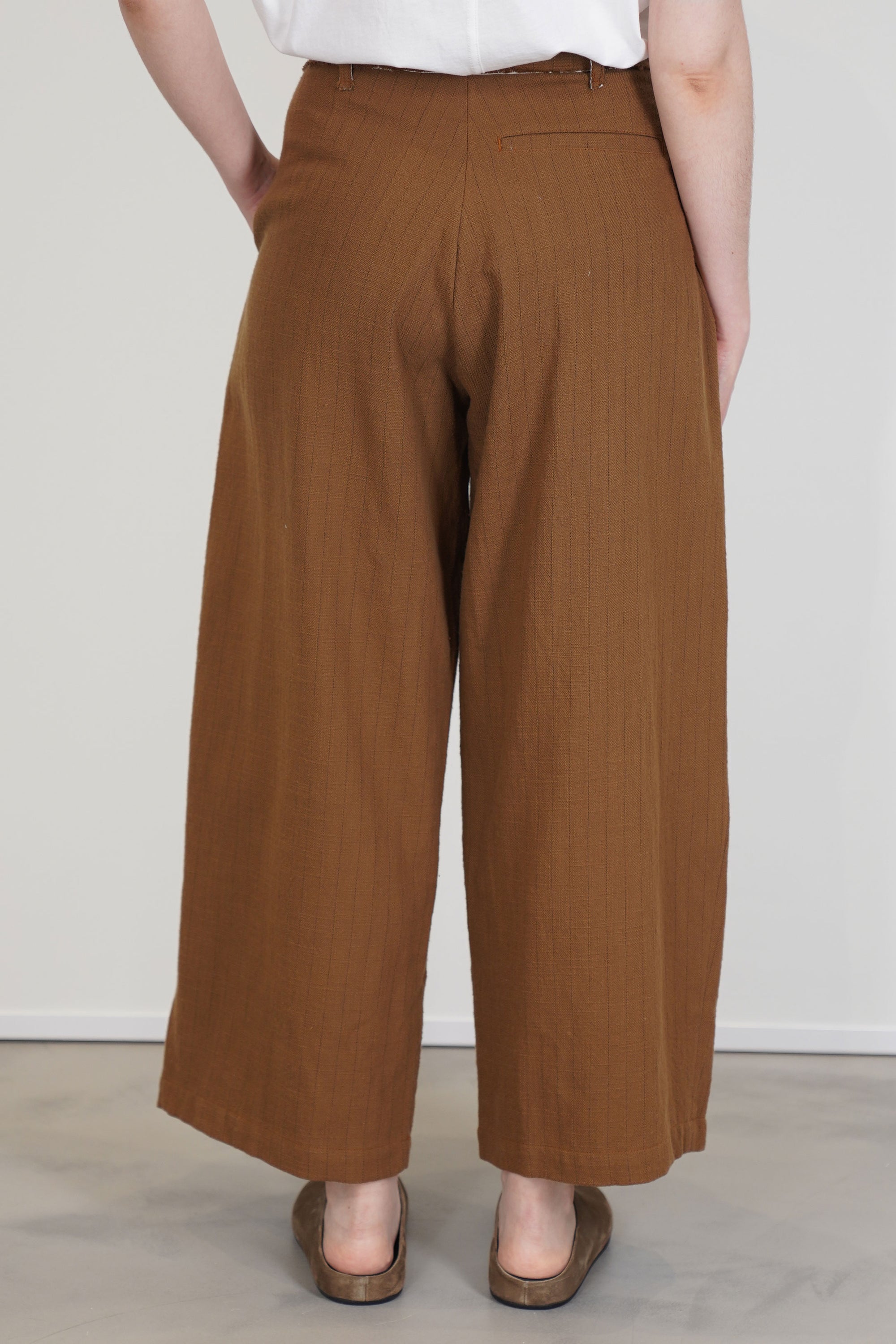kassel trousers ochre pinstripe