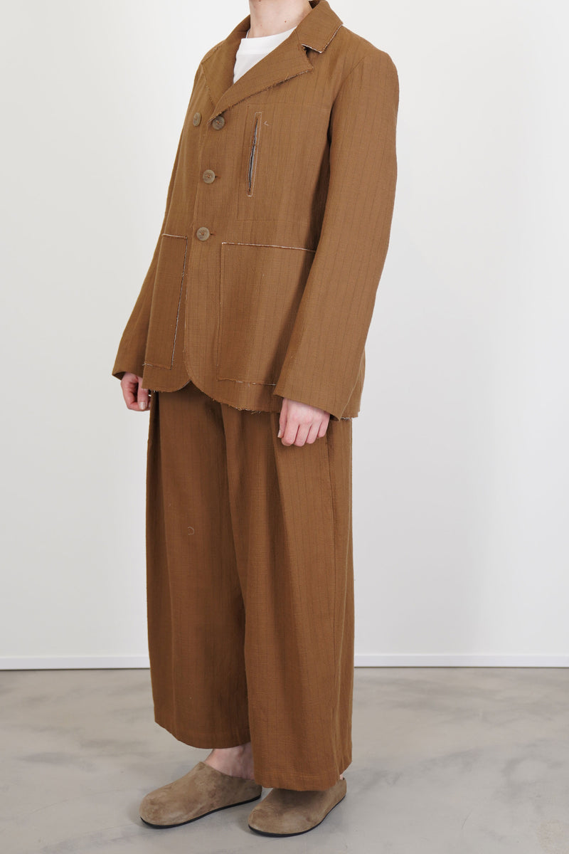 kassel trousers ochre pinstripe