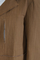 leusdon jacket ochre pinstripe