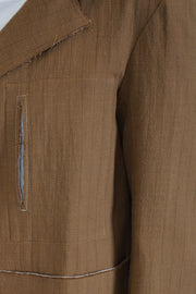 leusdon jacket ochre pinstripe