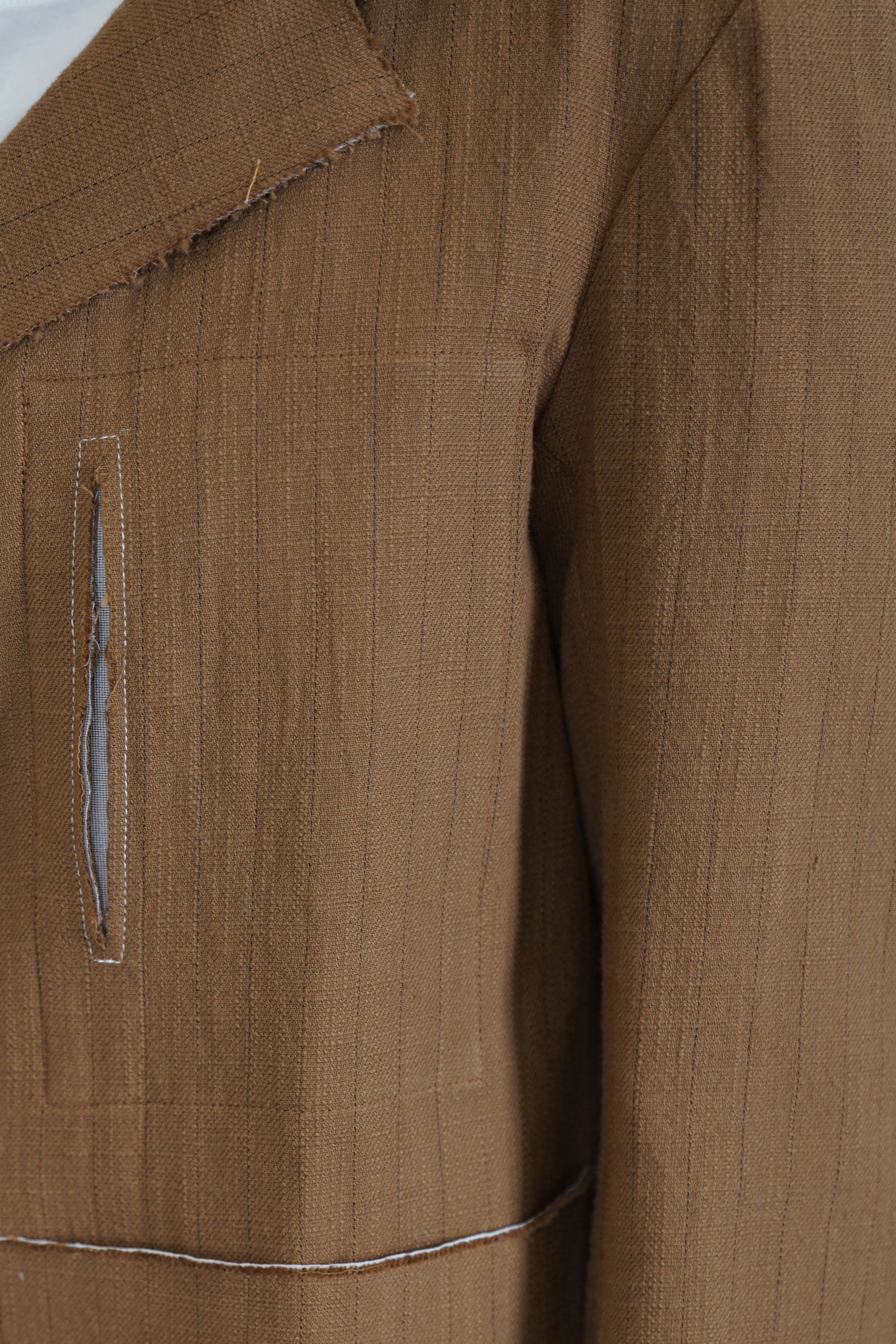 leusdon jacket ochre pinstripe
