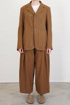 leusdon jacket ochre pinstripe