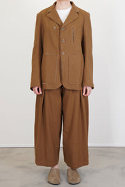 leusdon jacket ochre pinstripe
