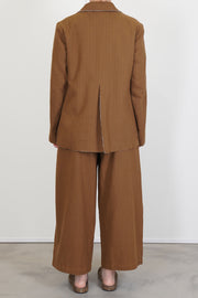 leusdon jacket ochre pinstripe