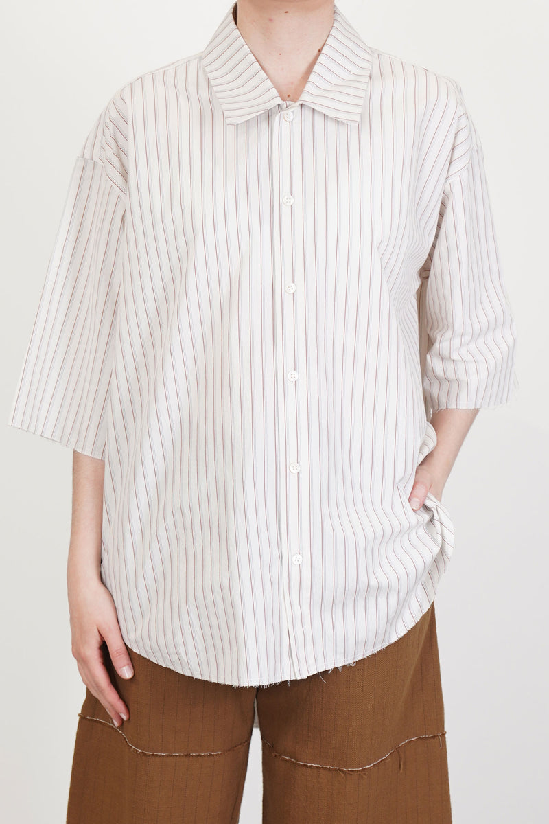 manaton shirt chalk brick pinstripe