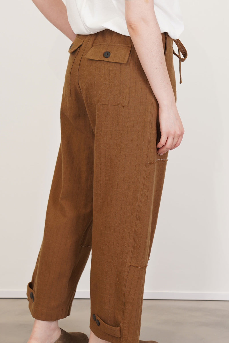 trousers haytor ochre pinstripe