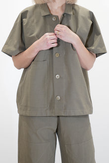 wd-096-cl camp collar shirt clay