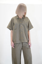 wd-096-cl camp collar shirt clay
