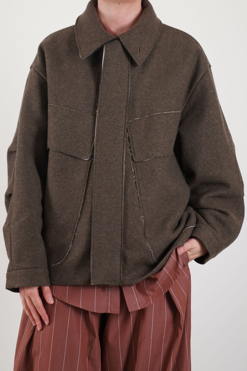 wd-112-br langhaus jacket woolen bracken