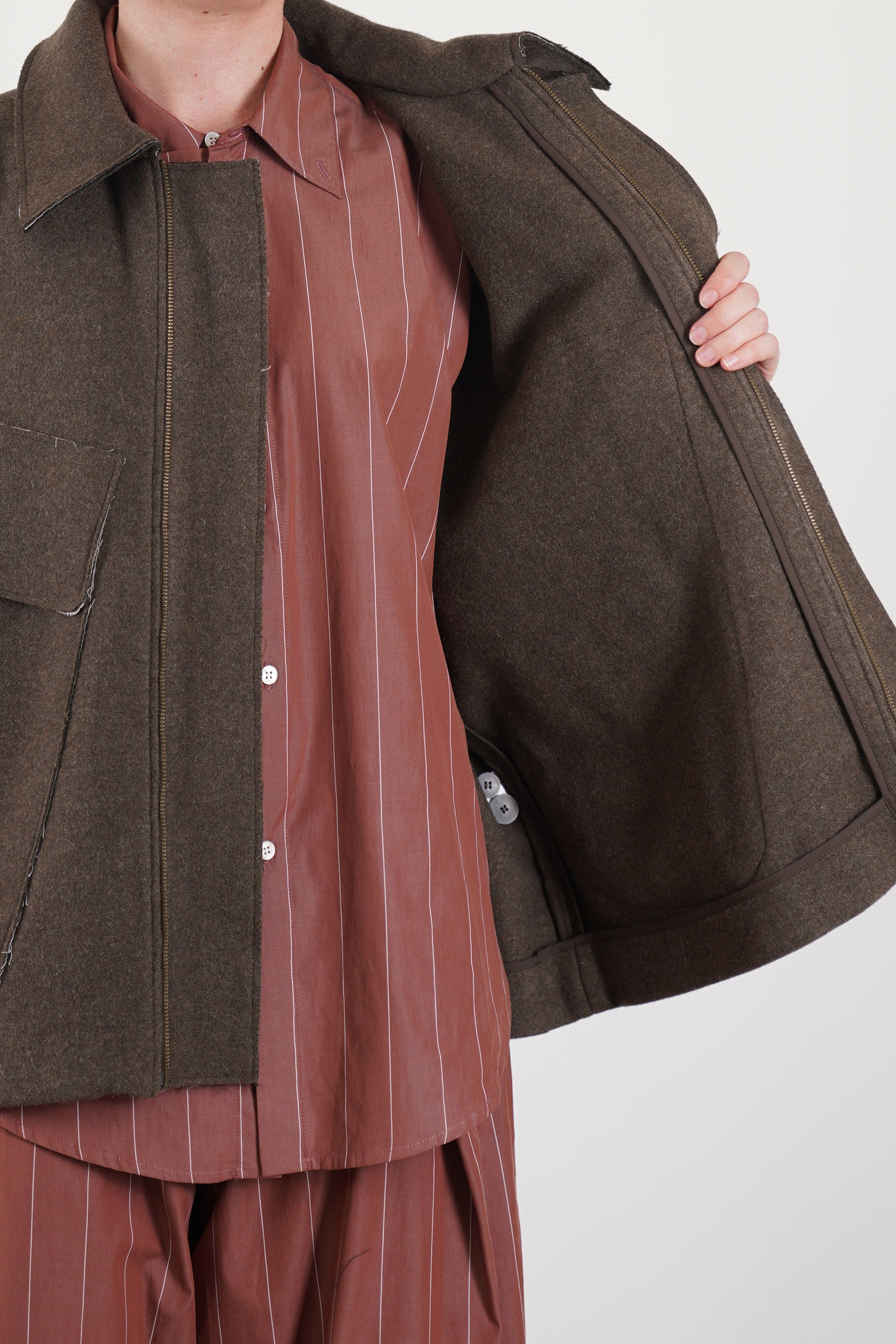 wd-112-br langhaus jacket woolen bracken