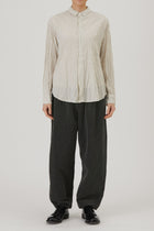 dobby stripe standard shirt ivory