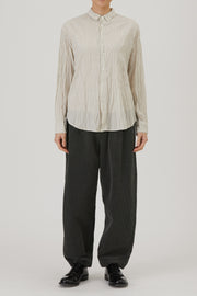 dobby stripe standard shirt ivory