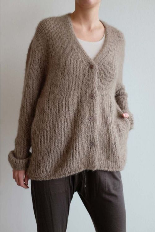 Handmade Cashmere Cardigan Brown by Private0204