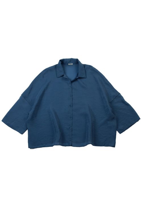 Wide Collar Shirt Blue by ApuntoB