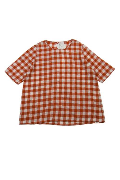 Cashmere Blouse Red Milk Check by ApuntoB