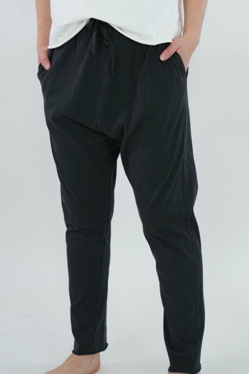 Heavy Cotton Pants New Basic Charcoal by Album di Famiglia