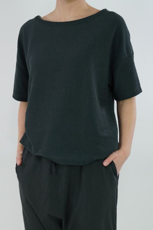 Terry Cloth T-Shirt Charcoal by Album di Famiglia-XS