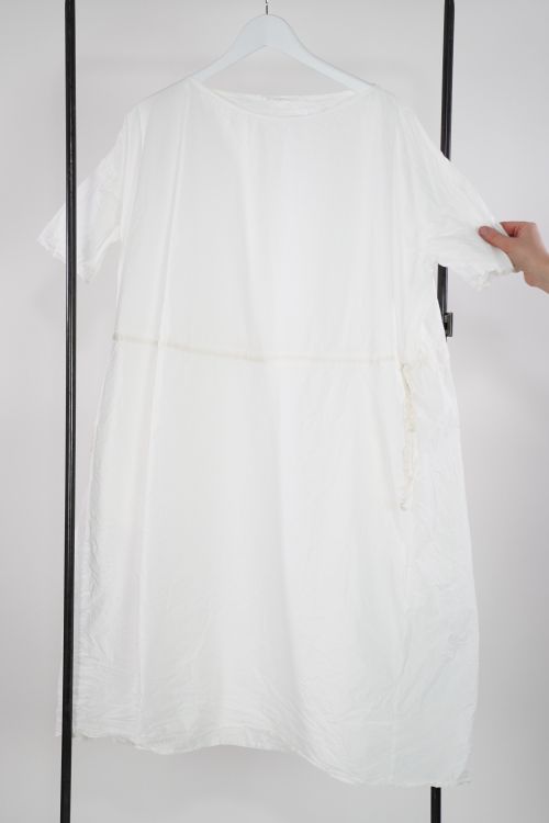Thin Cotton Oversized Dress Milk by Album di Famiglia-S/M