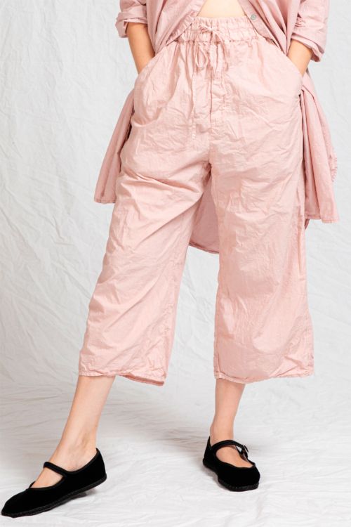 Wide and Short Trousers TC Petal Pink by Album di Famiglia-XS