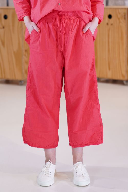 Wide and Short Trousers TC Poppy Red by Album di Famiglia-XS
