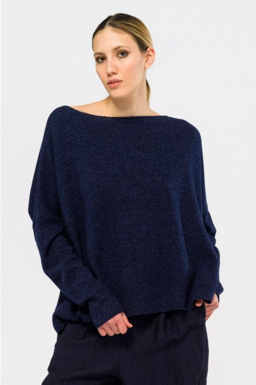 Oversized Cashmere Sweater Indigo by ApuntoB