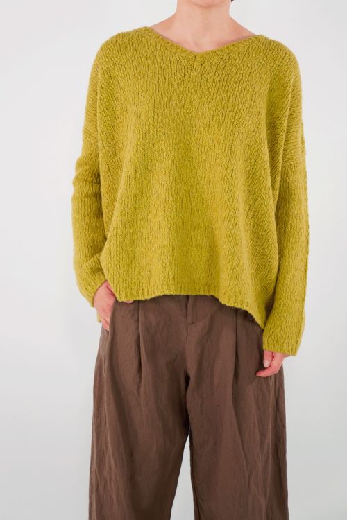 Wool and Cotton Sweater Lemon P1712/TS756 by ApuntoB