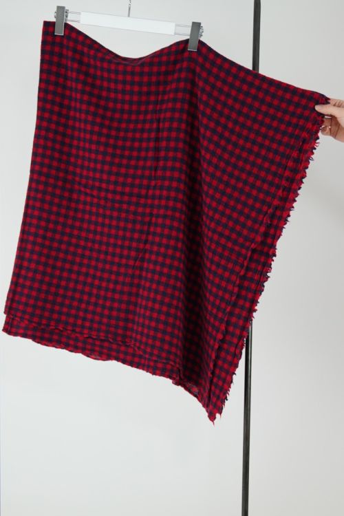 Virgin Wool Scarf Red Check P1823/TS761 by ApuntoB